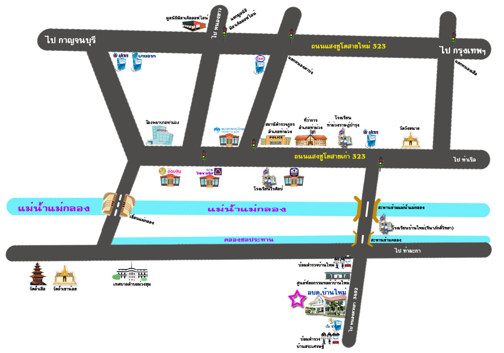 map banmai kanchanaburi